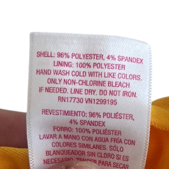 NWOT Xhilaration Golden Yellow 2 Piece Bikini Swimsuit Set w Rib Texture & Tie S - Picture 11 of 11